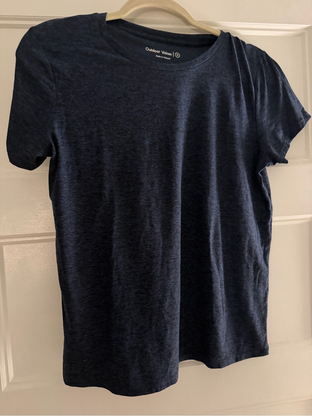 Outdoor Voices Navy Heather Short Sleeve Crew Tee